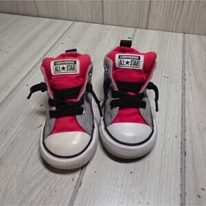 Converse All Star Chuck Taylors Gray Red Infant Shoes Size 5